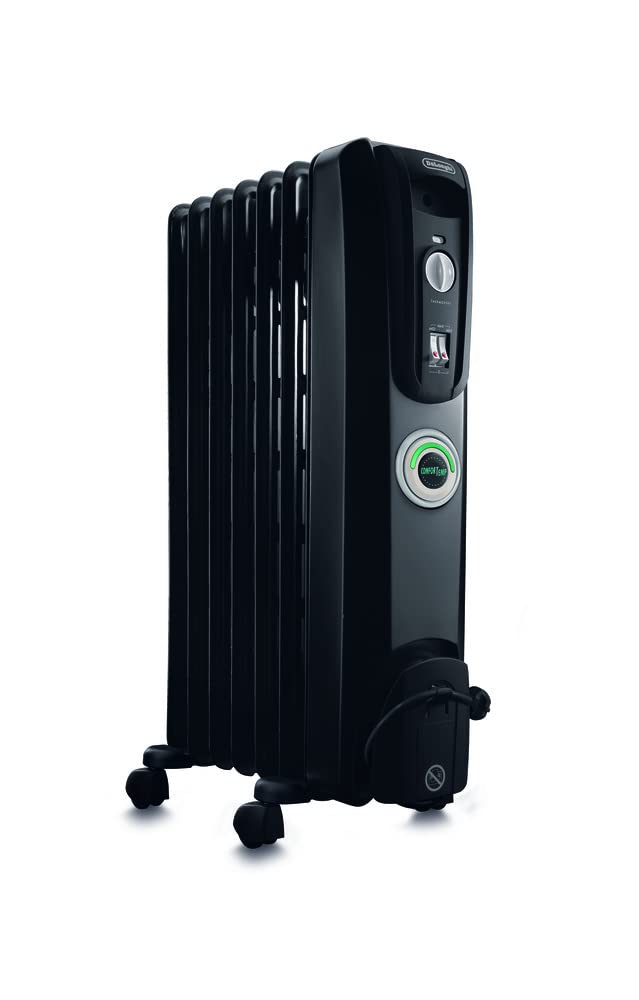 Delonghi EW7707CB Oil-Filled Radiator Space Heater, Quiet 1500W
