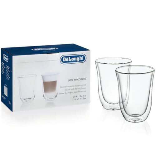Delonghi Fully Automatic Espresso Machine 2 Double Wall Latte Macchiato Thermo Glasses - 5513214611