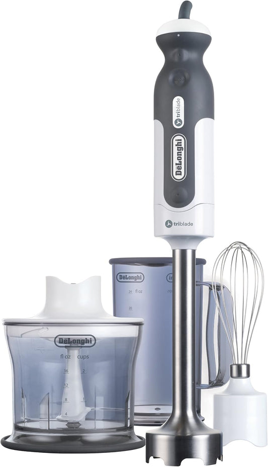 Delonghi DHB718 380-Watt Tri-Blade 2-Speed Hand Blender with Whisk