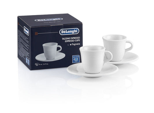 Delonghi Fully Automatic Espresso Machine 2 Porcelain Espresso Cups - 5513283721