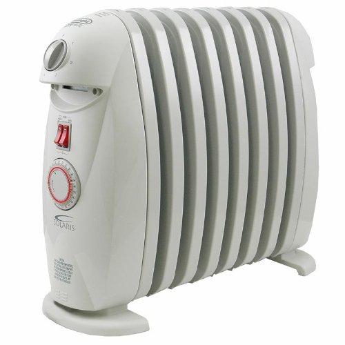 オイルヒーター DeLonghi Oil-filled Heater NJ0505E DeLonghi Up to 1500-Watt Oil-filled Radiant Compact Personal